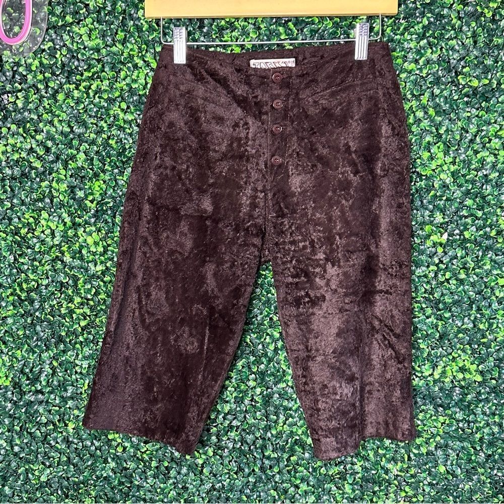 Vintage Tark 1 Faux Fur Bermuda Shorts Brown France T3 S